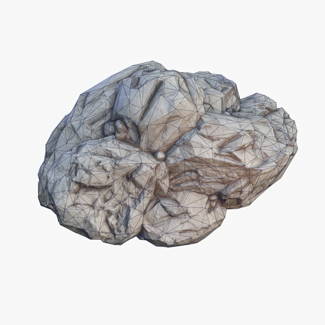 3d Mossy Boulder 3