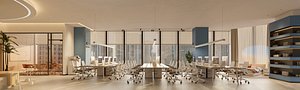 Office interior design 3D model