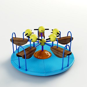 wood toy park 3D model