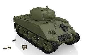 sherman tank wwii 3d 3ds