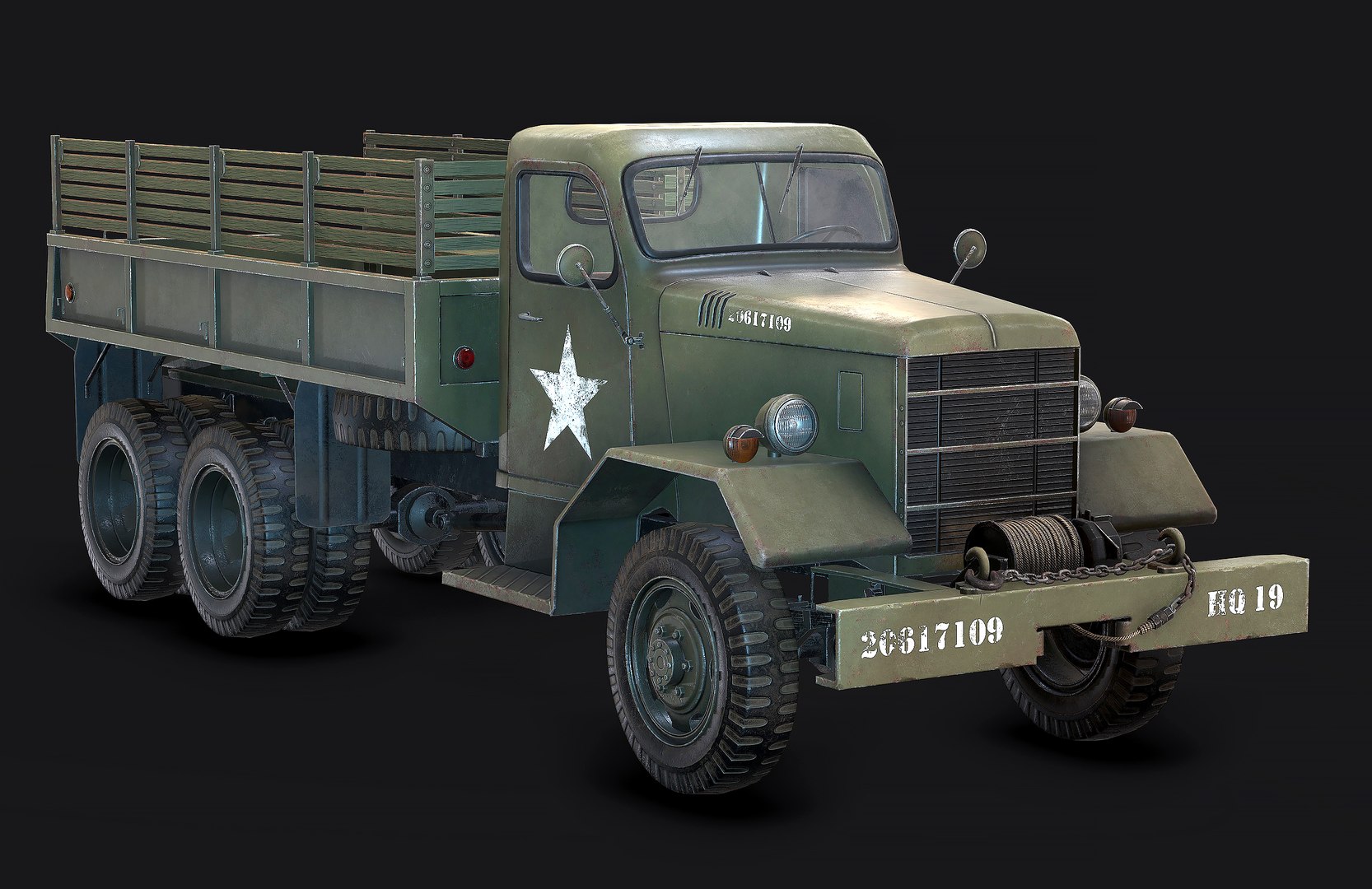 Army Truck 3D Model - TurboSquid 1461140