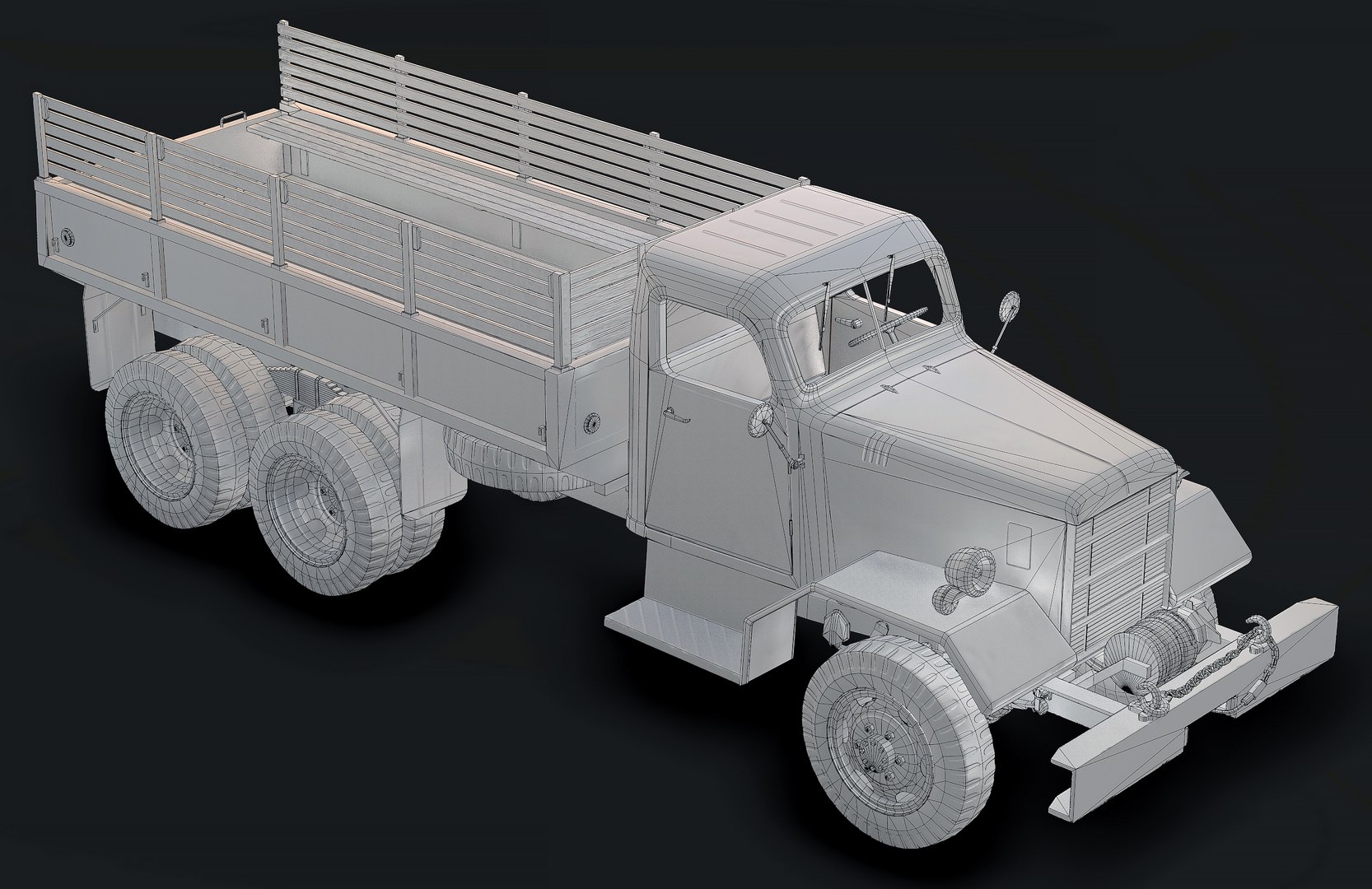 Army Truck 3D Model - TurboSquid 1461140