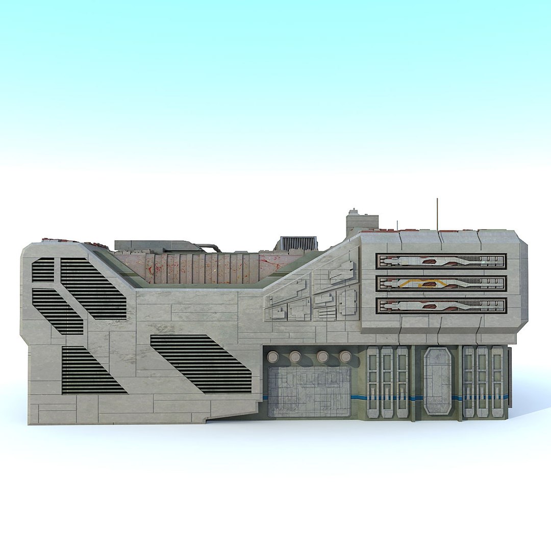3d Sci Fi Futuristic Building Model