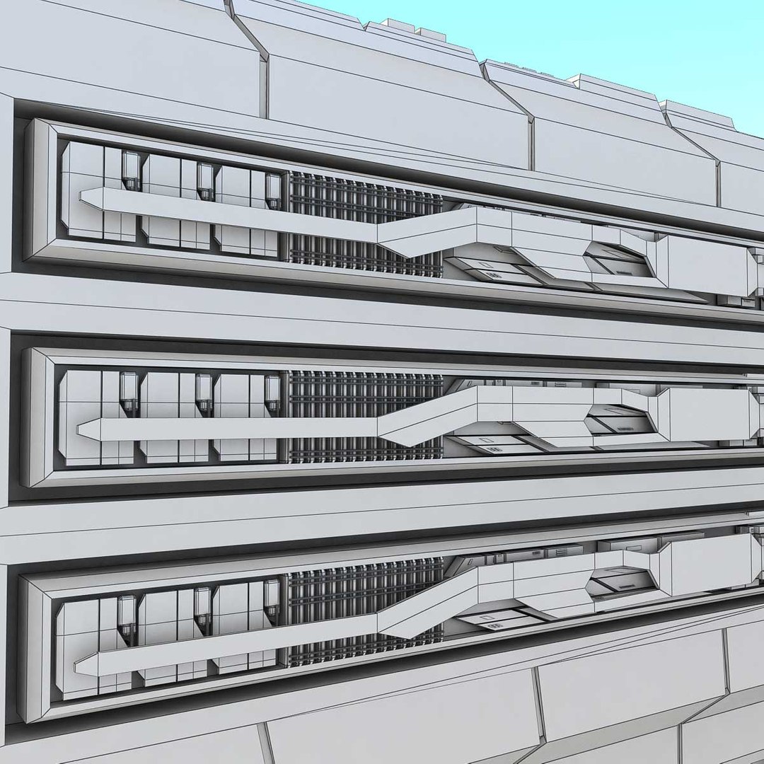 3d Sci Fi Futuristic Building Model