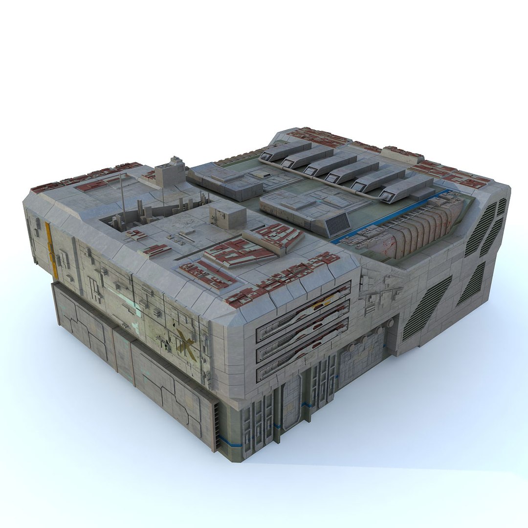 3d Sci Fi Futuristic Building Model