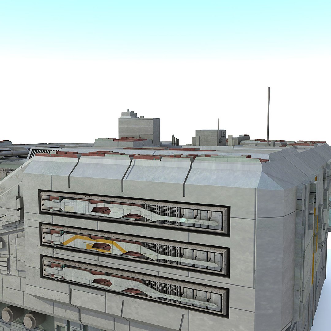 3d Sci Fi Futuristic Building Model