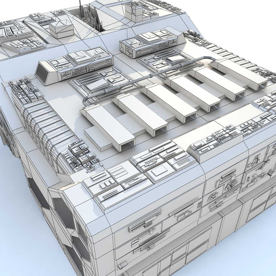 3d Sci Fi Futuristic Building Model