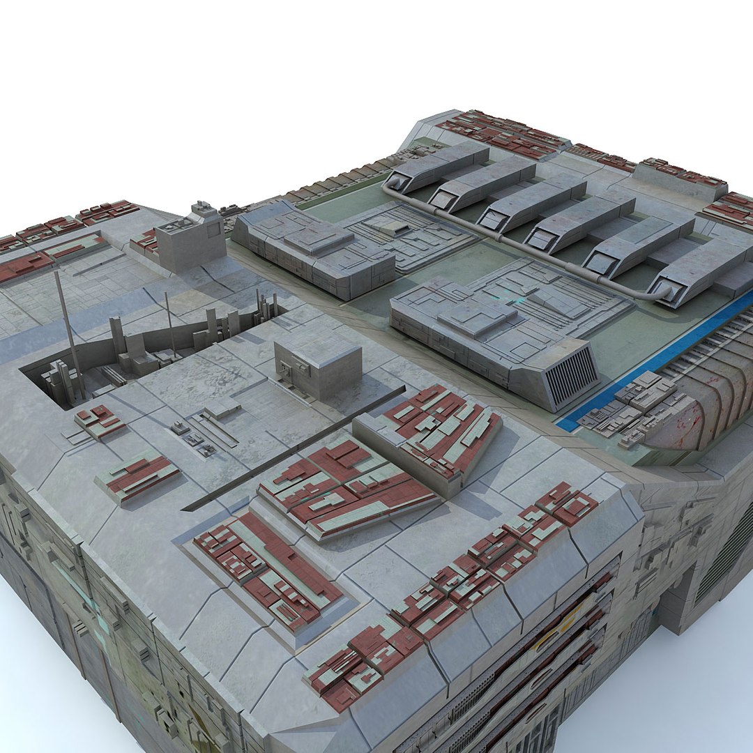 3d Sci Fi Futuristic Building Model