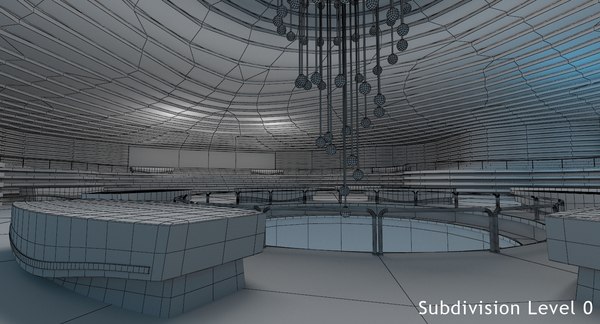 Sci-fi exhibition room design 3D model - TurboSquid 1307615