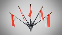 Wall Mount Flags 5 Of Indonesia
