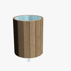 3D Trash can 3 model