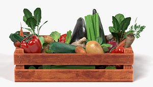 vegetables box 3d 3ds