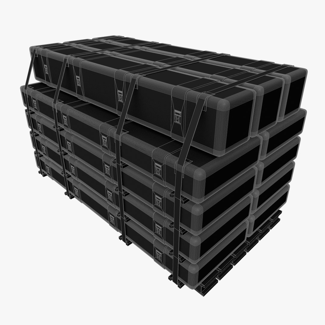 3d Obj Long Case Supply Stack
