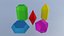 Cartoon Crystal Collection Low-poly