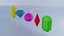 Cartoon Crystal Collection Low-poly