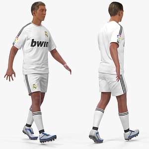 3D soccer football player real