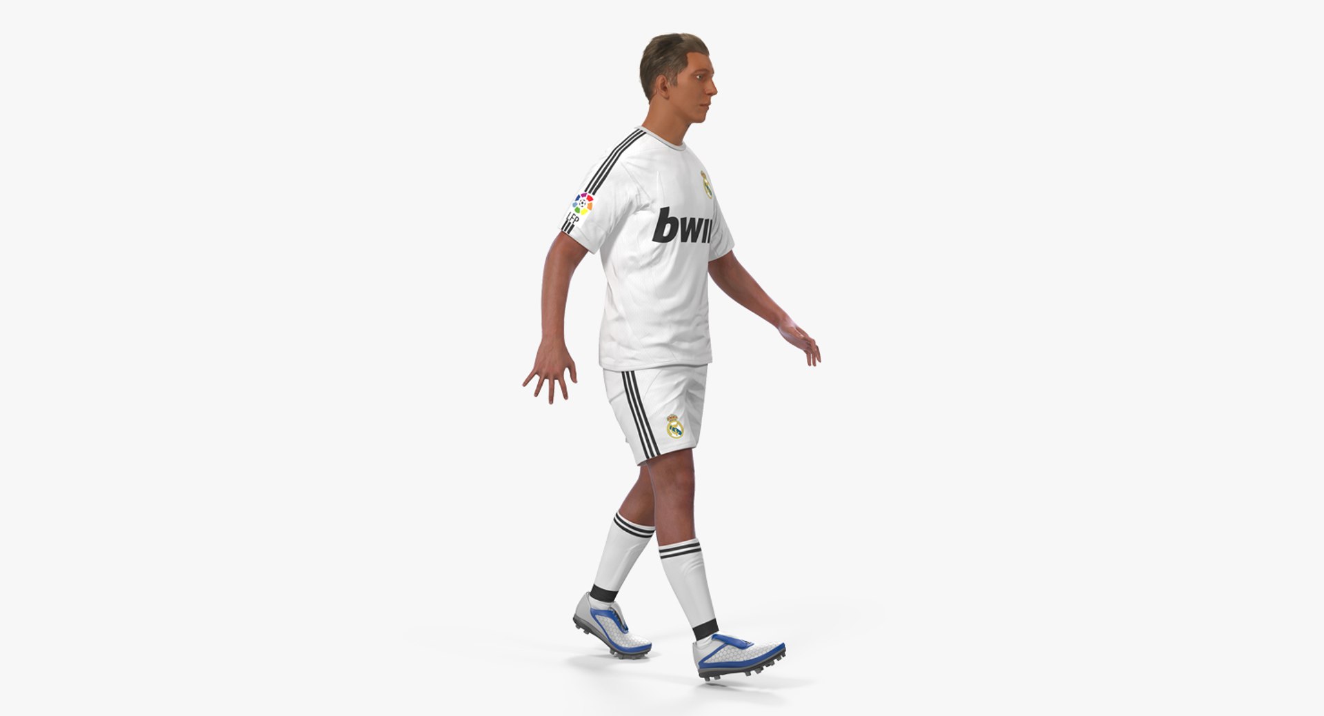 Soccer or Football Player Real Madrid Rigged for Maya 3D Model 3D model preview