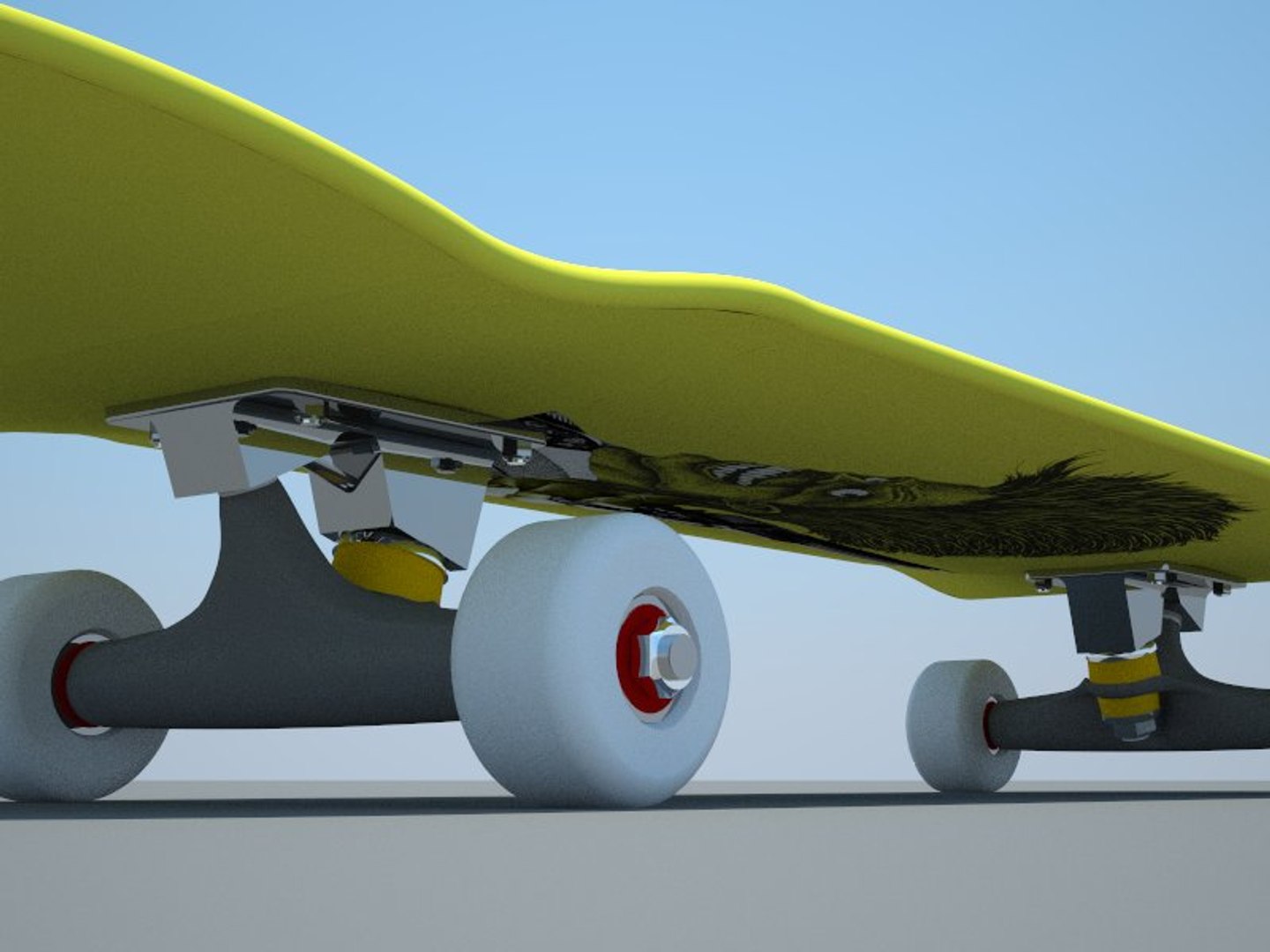 skateboard deck 3d max