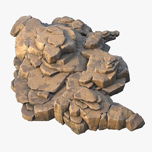 3D realistic rock massif pbr model