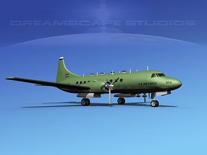 3d propellers convair military transport model