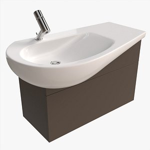 3D model Laufen Ilbagnoalessi Vanity Washbasin 900 02