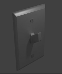 3D model light switch