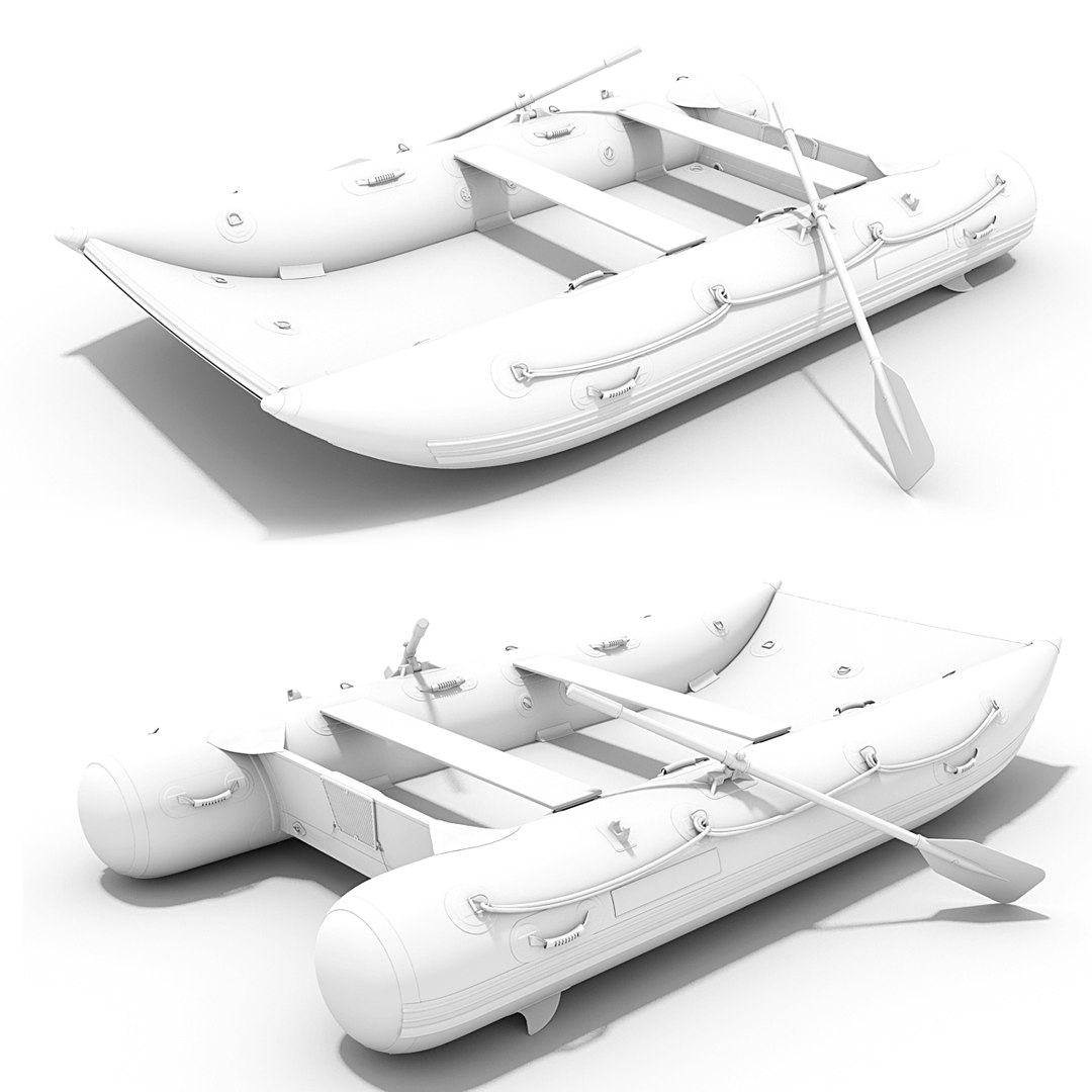 Inflatable Catamaran Saturn 3d Model