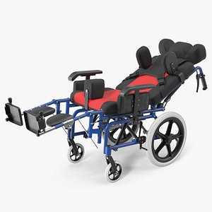 Unfolded Pediatric Cerebral Palsy Wheelchair