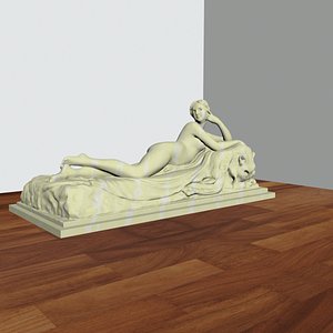 sculpture reclining naiad 3D