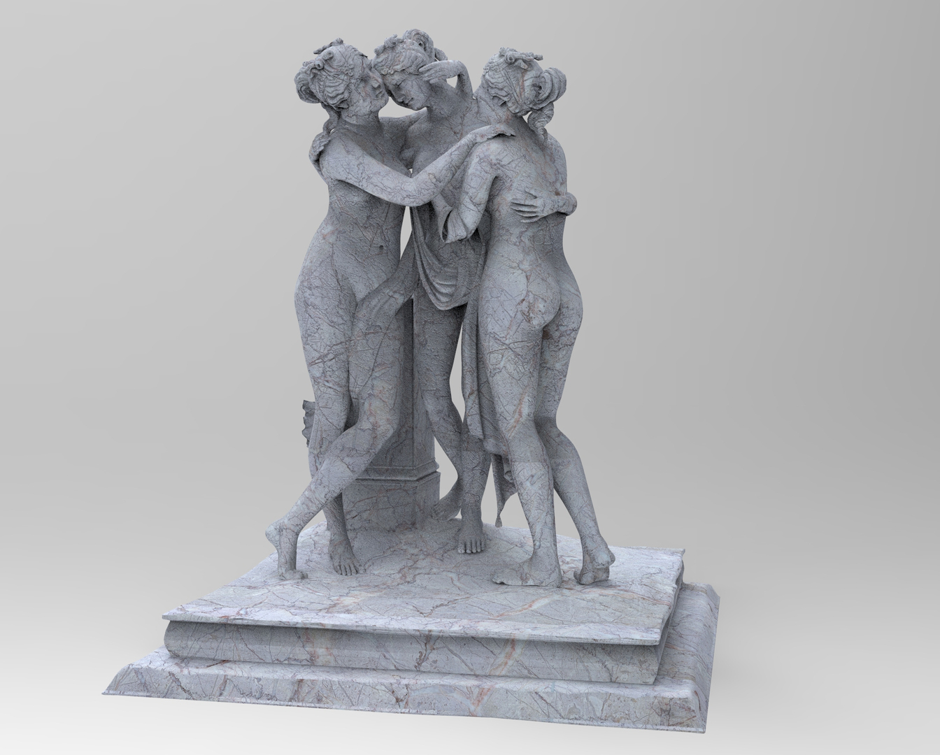 Rzeźba Statuy Trzy Gracje Nude-Kobiety Model 3D - TurboSquid 1323931