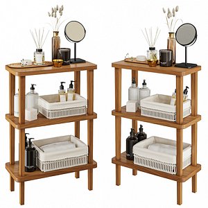 3D Zara Home acacia wood shelf