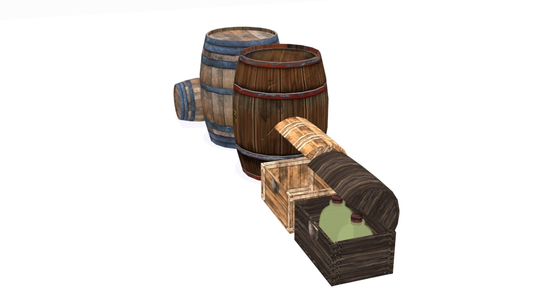 Max Wooden Barrel Chest   4 