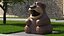 使用済みのクマ型ゴミ箱