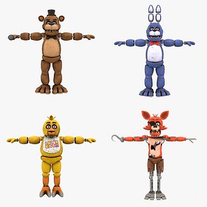 3D model FNaF 1 Animatronics PACK