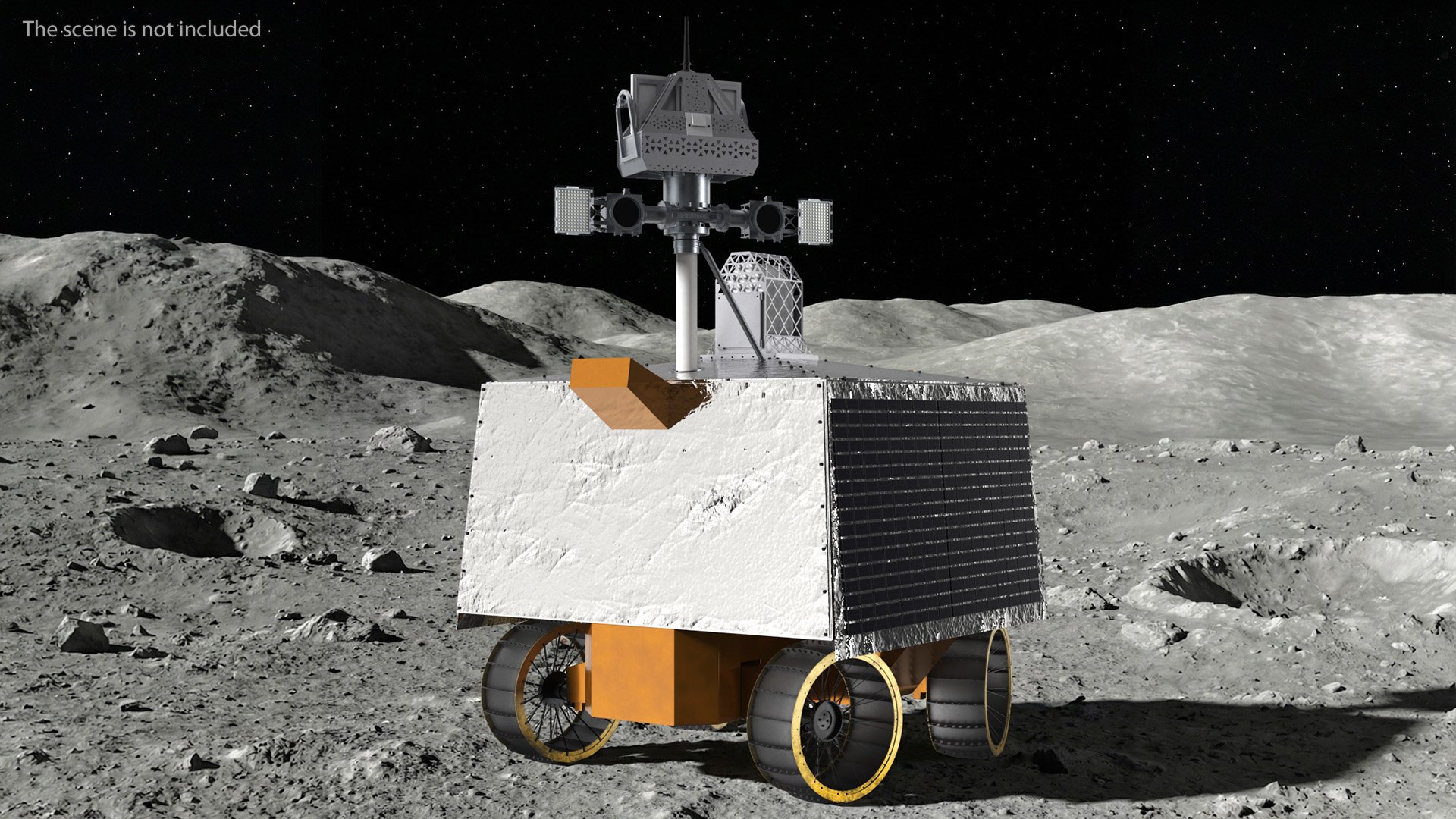 NASA VIPER Robotic Lunar Rover Silver Rigged For Cinema 4D 3D Model ...