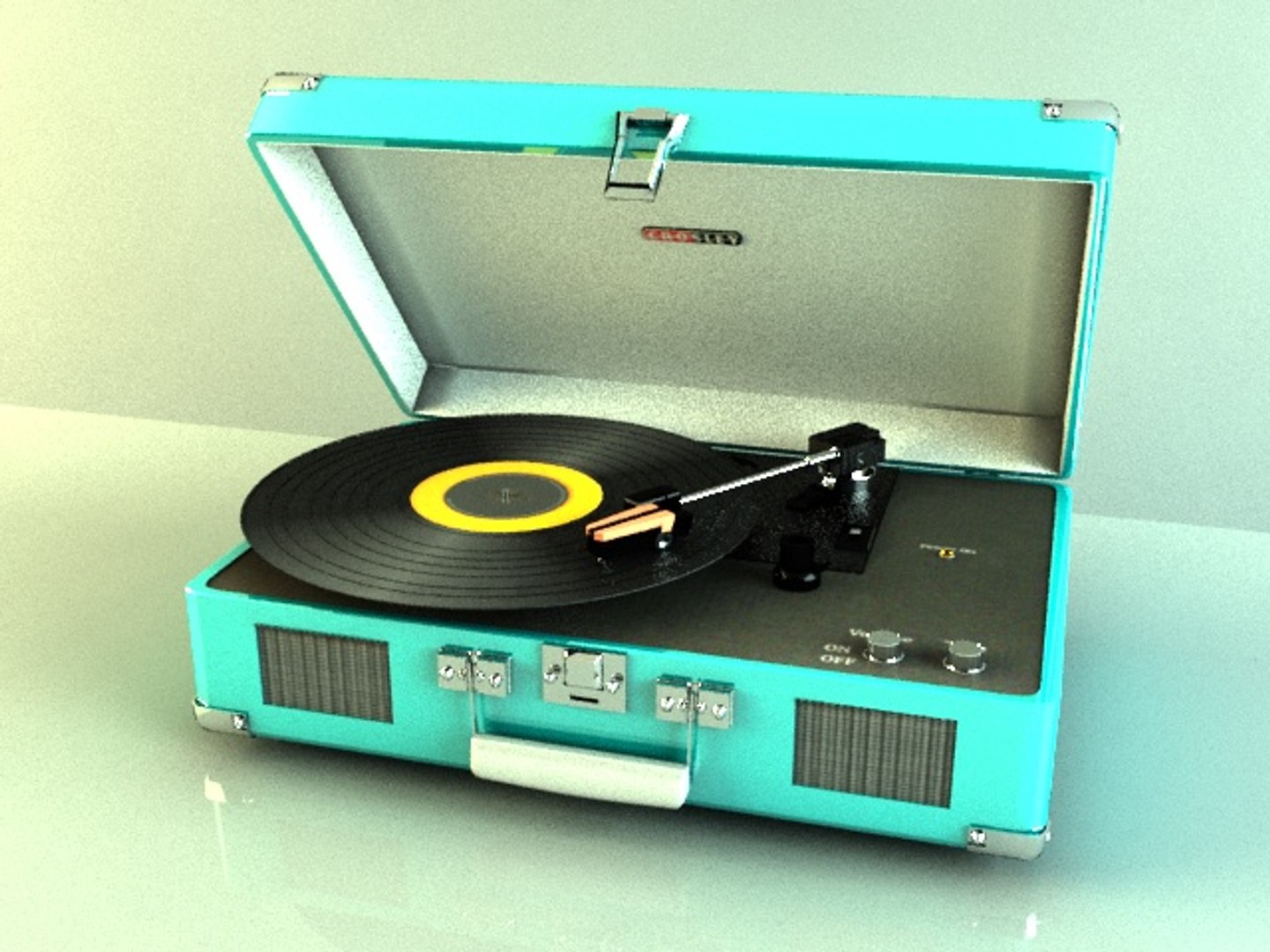 crosley suitcase turntable 3ds