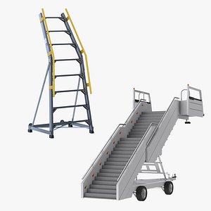 3D Airplane Steps Collection