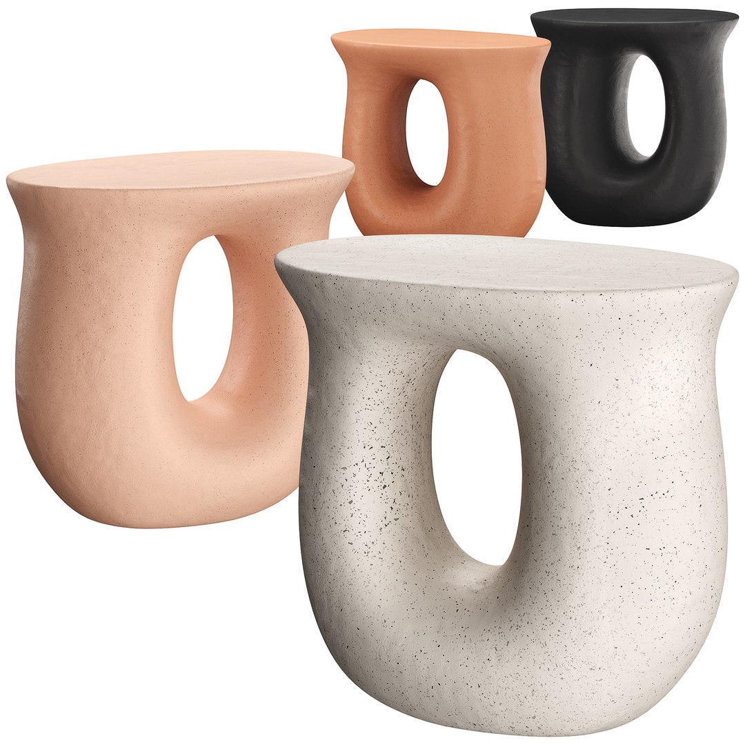 3D Vera Ceramic Side Table Nightstand Model TurboSquid 2237821