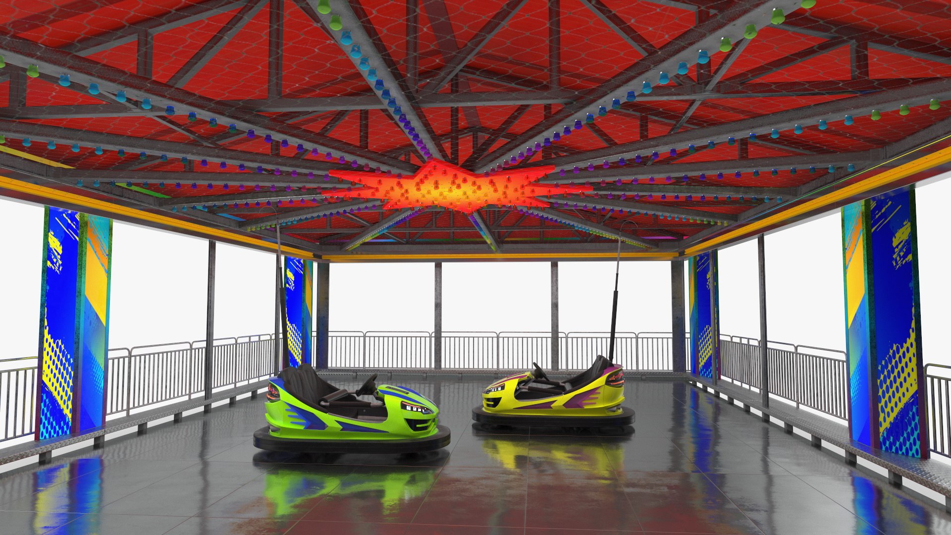 Bumper Cars Pavilion 3D model TurboSquid 1788363