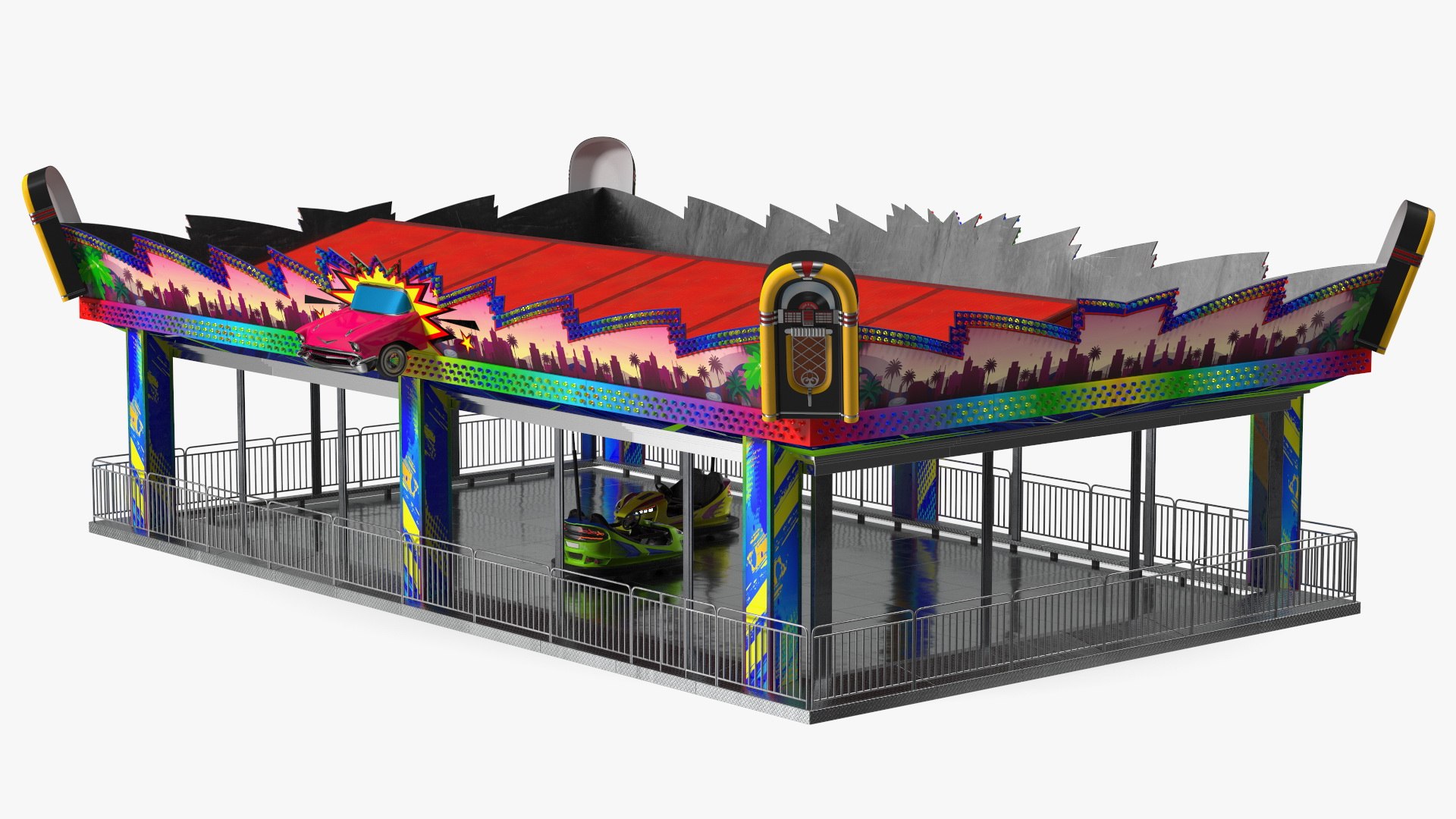 Bumper Cars Pavilion 3D model preview