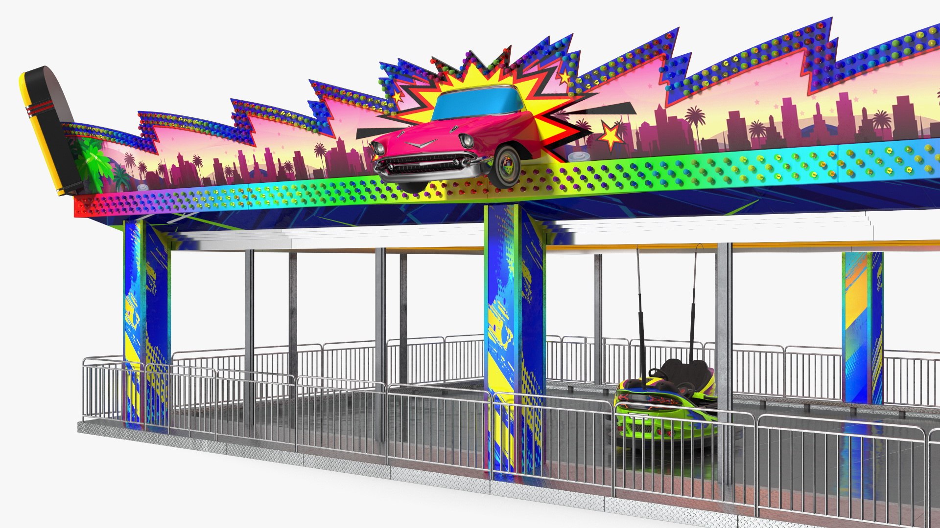Bumper Cars Pavilion 3D model TurboSquid 1788363