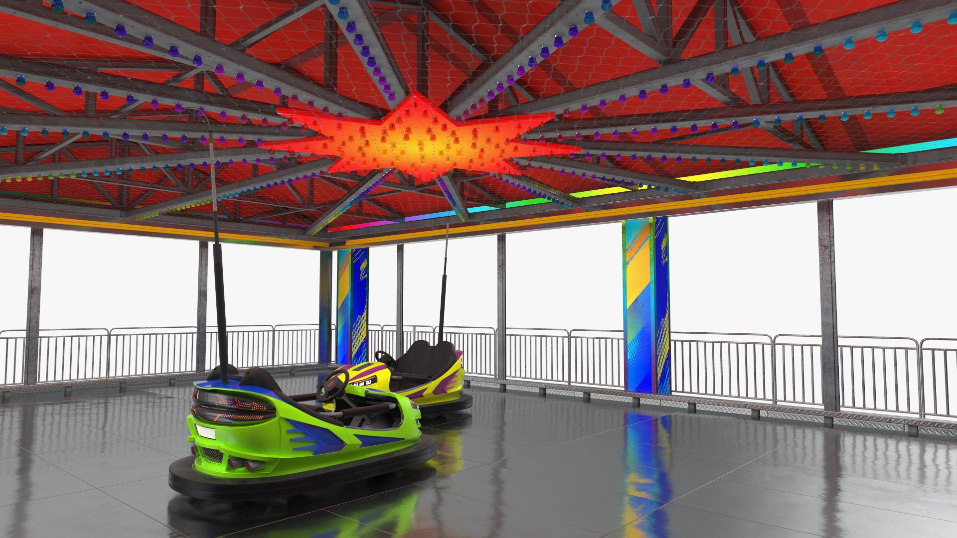 Bumper Cars Pavilion 3D model TurboSquid 1788363