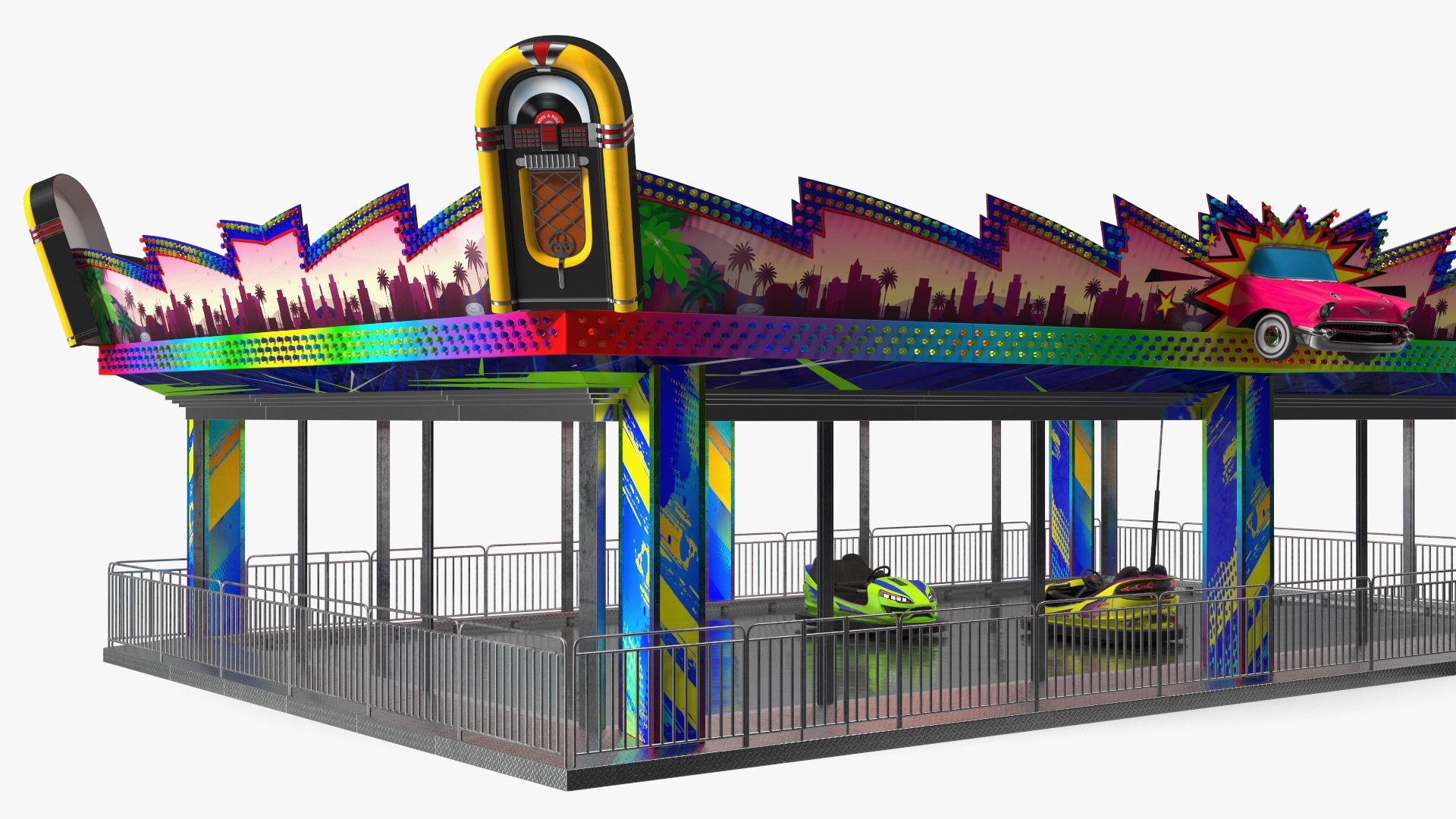 Bumper Cars Pavilion 3D model TurboSquid 1788363
