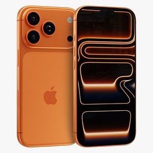 Apple iPhone 17 Pro Cosmic Orange 3D