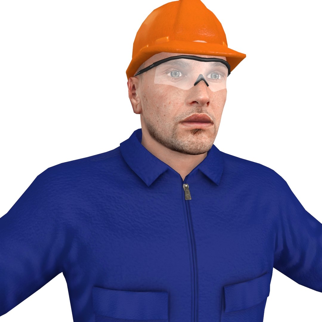 3D Worker Man Hammer Model - TurboSquid 1276605