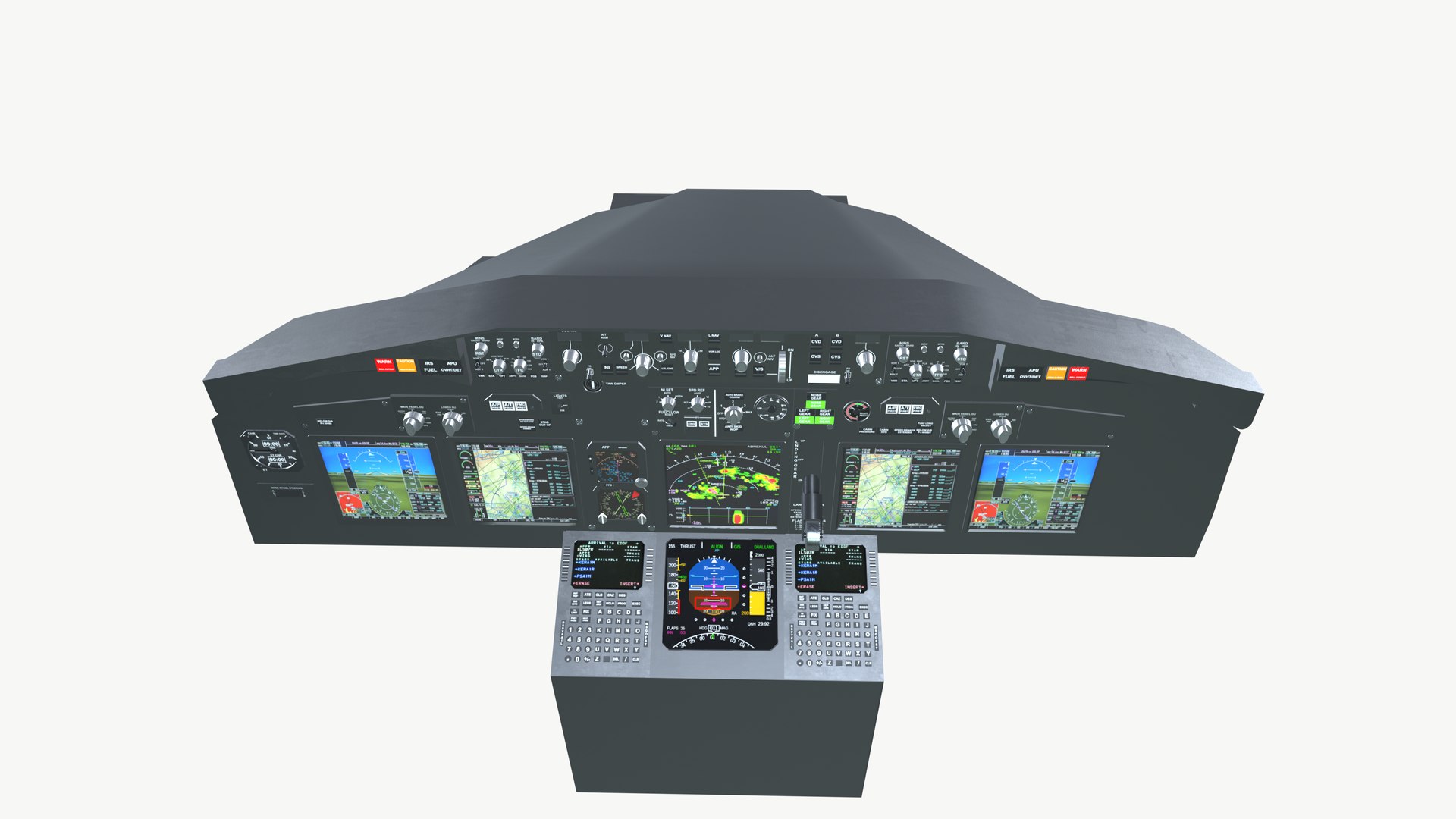 3D Airplane Cockpit Front Panel Model - TurboSquid 2424424
