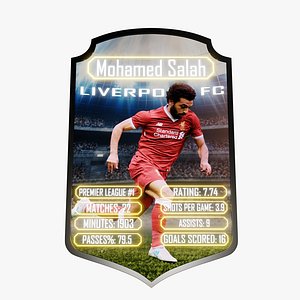 soccer players cards 3D model