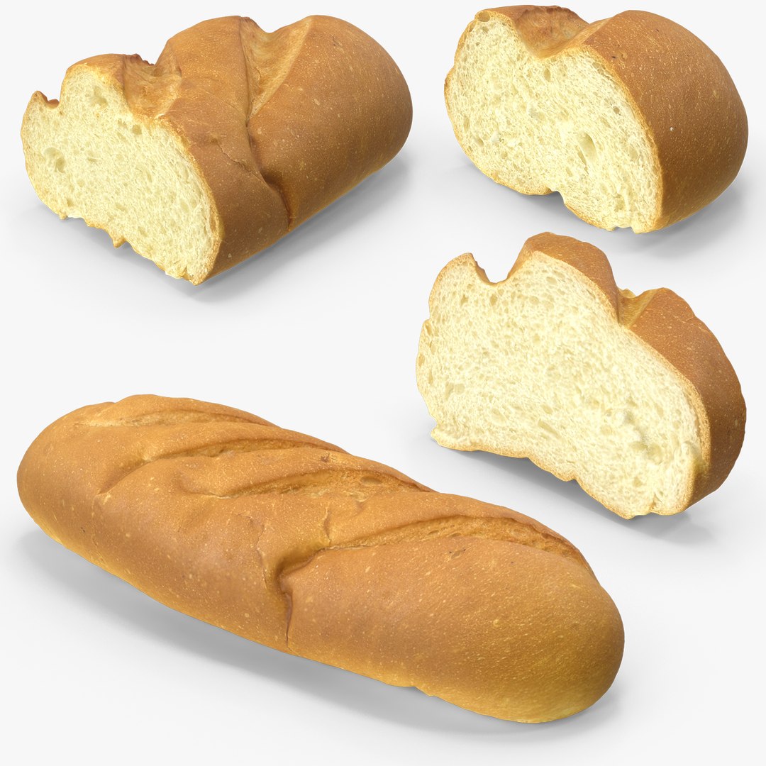 3D Baguette Bread Bundle - TurboSquid 2392319
