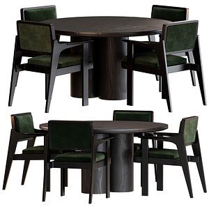 3D Okha Toro and Proxima Table dining chair model
