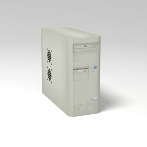 Computer Destkop Tower Low Poly